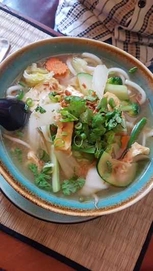 Vegan Udon soup at Restaurant Cyclo in Munich