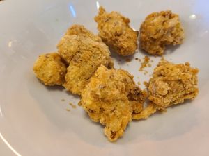 Cauliflower bites (came with about 10) at Lucky's Café in Dallas