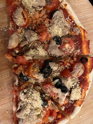 This is only half of my pizza. I inhaled the other half before I thought to take a photo!  at Cocina Libre in San Jose