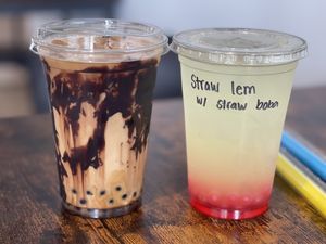 Coconut mocha and lemonade quencher   at Harbor Fox Coffee Bar in West Dennis