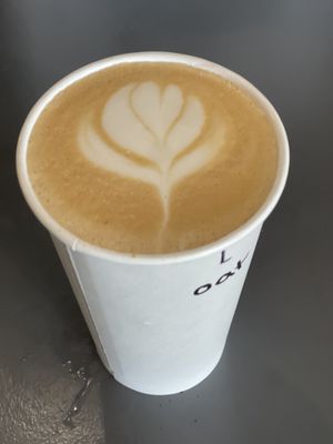 Oat latte   at Harbor Fox Coffee Bar in West Dennis