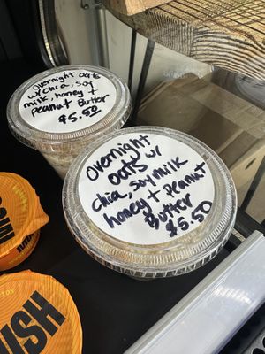 Vegan overnight oats  at Harbor Fox Coffee Bar in West Dennis