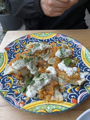 vegan manti   at Die Waffel in Frankfurt