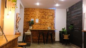 seating options at Avocado Vegan Bistro in Gdansk