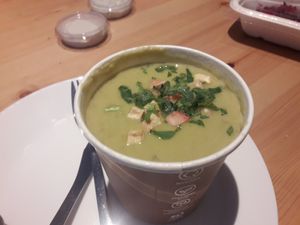Soup of the day (amazing) at Avocado Vegan Bistro in Gdansk