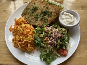 Vegan schnitzel  at Avocado Vegan Bistro in Gdansk