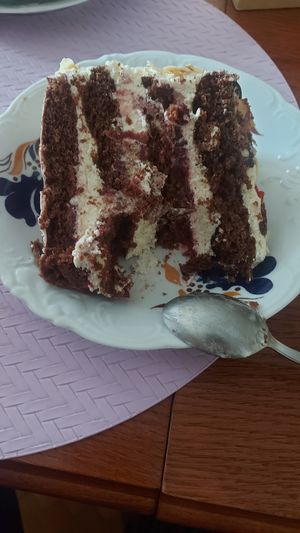 Creamy cake at Avocado Vegan Bistro in Gdansk