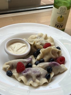 Sweet 🥟🫐  at Avocado Vegan Bistro in Gdansk