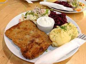 soy cutlet at Avocado Vegan Bistro in Gdansk