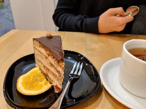 agave cake at Avocado Vegan Bistro in Gdansk