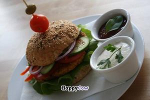 veganburger at Avocado Vegan Bistro in Gdansk