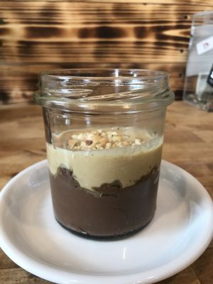 Chocolate Pudding with Peanut Butter at Avocado Vegan Bistro in Gdansk