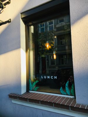 window  at Avocado Vegan Bistro in Gdansk