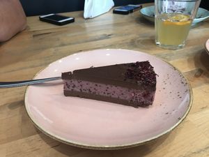 Chocolate Cheesecake at Avocado Vegan Bistro in Gdansk