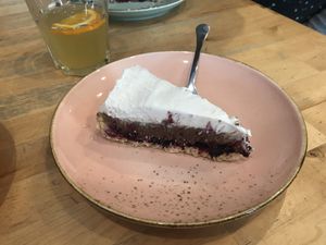 Cheescake at Avocado Vegan Bistro in Gdansk