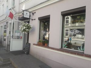 Outside at Avocado Vegan Bistro in Gdansk