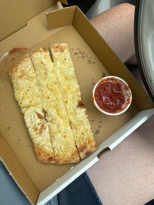 Already got busy with the bread I couldn’t wait so good!   at Pizza Buzz in Watauga