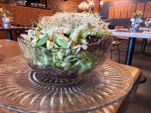 Buddha bowl and some ambiance at Tasty Experience Bistro in Worcester