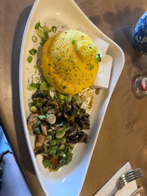 Couscous and mushrooms at Tasty Experience Bistro in Worcester