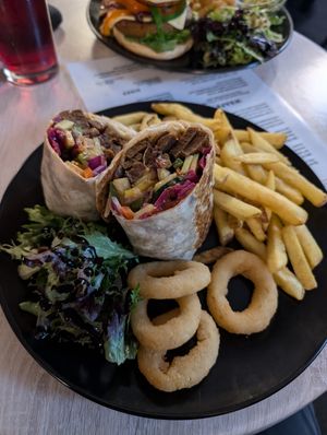 Salt n chilli beef wrap at The Hutch at The Hatter in Edinburgh