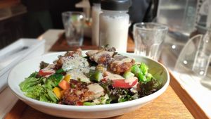 Protein lunch set at Natural Food Dining LOHAS in Sapporo