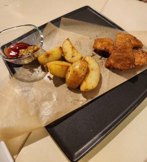 Very juicy fried soy meat! at Natural Food Dining LOHAS in Sapporo