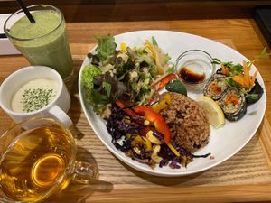 Lunch set A made vegan!  at Natural Food Dining LOHAS in Sapporo
