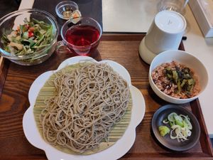 Soba set at Natural Food Dining LOHAS in Sapporo