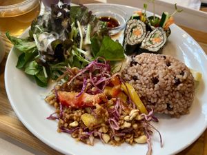 Pad grapao (soy)  at Natural Food Dining LOHAS in Sapporo