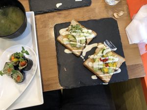 Avocado toast  at Natural Food Dining LOHAS in Sapporo