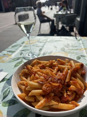Penne arrabbiata  at Be Capri Ristobar in Paisley