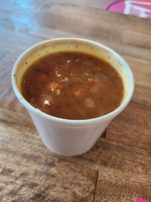 Chickpea and Lentil soup at Z's Good Vibez Juice Bar in Allen