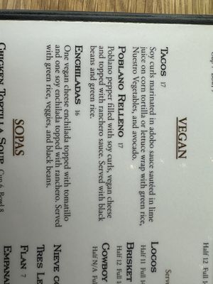 Menu  at Manny's Uptown Tex-Mex  in Sachse