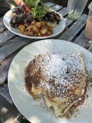 Apple pie crepe was very good!  at Purple Owl Cafe in Julian