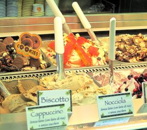 rice-based flavours at Festival del Gelato in Florence