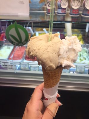 Cappuccino and rice milk icecream (3€) at Festival del Gelato in Florence