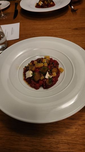 Beetroot risotto at e'cco bistro in Newstead