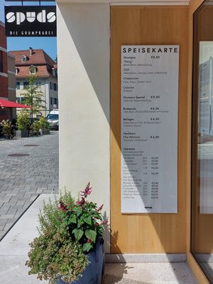 Menu at Spuds - die GRUMPRAREI in Hohenems