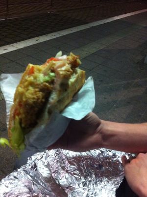 huge vegan doner! super good at Shahia in Leipzig