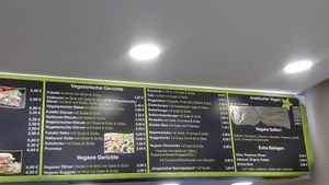 Menu at Shahia in Leipzig