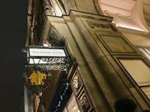 sign of auerbach's restaurant outside (street front) at Auerbachs Keller in Leipzig
