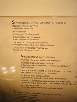 Soups   at Auerbachs Keller in Leipzig