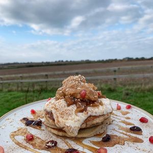 Sweet pancakes at Earth Cult Kitchen in Newquay