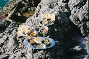 Mezze Beldi on the beach! at Beldi in Mallorca