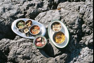 few moroccan inspired appetizers at Beldi in Mallorca