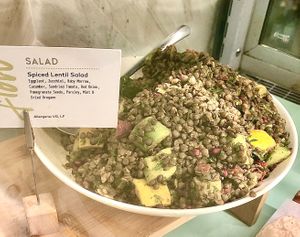 Lentil salad  at Flow  in Dubai