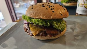Vegan bacon burger at Bob & Mary  in Dusseldorf