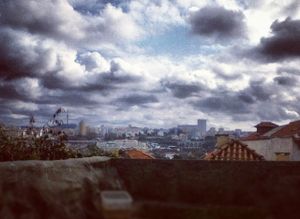 view from backyard terrace at O Oriente no Porto in Porto