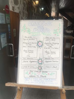 Menu  at O Oriente no Porto in Porto