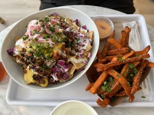 Nachos and Sweet Potato Fries (side)  at chloe in New York City